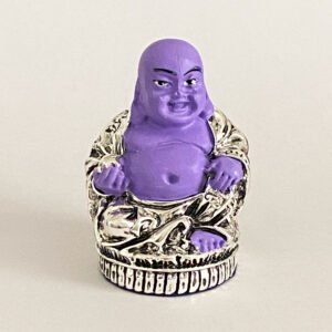 Fine SIlver Laughing Buddha Blue  | 2.5″