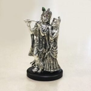 Silver Radha Krishna Gift in Antique Look – 8.5″