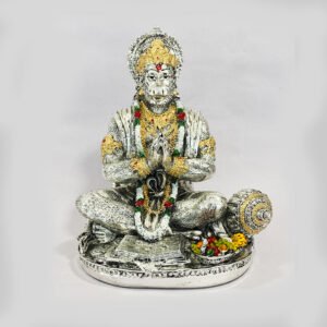 Silver Hanuman Reciting Geeta | 7.5″ Ht.