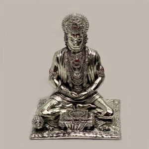 Silver Hanuman Reading Geeta | 7.5″ Ht.