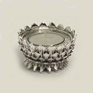 Silver Flower Tealight Candle Stand | 2.5 Inch