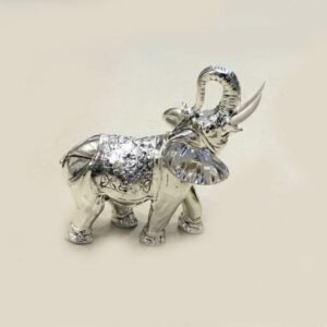 Buy Silver Elephant Online Standing, trunk Up in High Polish 6.2″ – Resin Silver