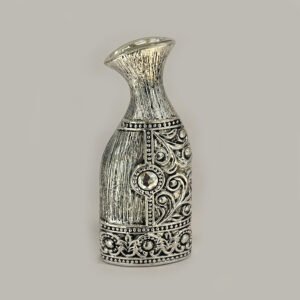 Silver Vase Asymmetrical Shape | 9 Inch