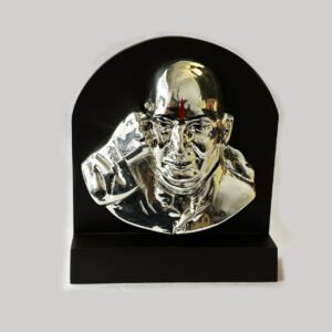 Silver Om Guru Ji Tabletop Plaque High Polish | 6.5″ ht.