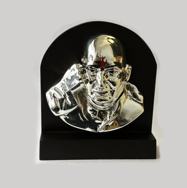 Silver Om Guru Ji Tabletop Plaque High Polish | 6.5″ ht.