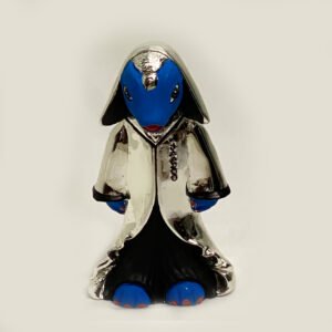 Silver JAADOO Statue Blue  | 7 inch