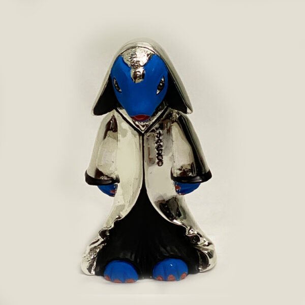 Silver JAADOO Statue Blue  | 7 inch