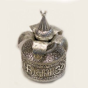 Royal Silver Plated Kalash with Nariyal | 9 Inch