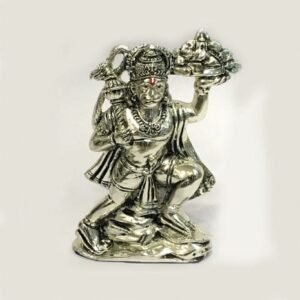 Buy Silver Hanuman Statue with Pahar or Parvat – 5.7 Inch