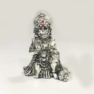 Small Silver Hanuman 3.2″ – Resin Silver
