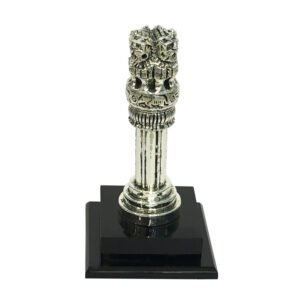 Best Silver Ashoka Pillar Memento Souvenir – Resin Silver – 6 Inch