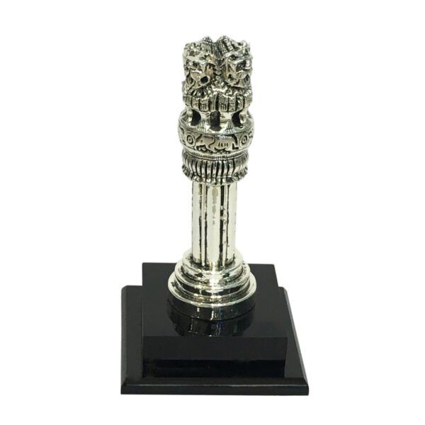 Best Silver Ashoka Pillar Memento Souvenir – Resin Silver – 6 Inch