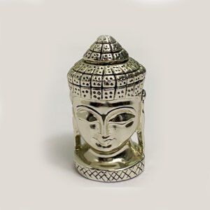 A Mini Silver Buddha head | 3.2″