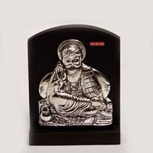 Silver Guru Nanak Dev Plaque | 6.5 Inch