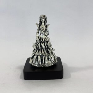 Mini Silver Doll on Wood base  | 4.7 inch