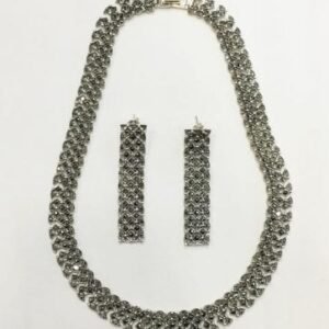 Unique Silver Necklace Set 17″ Long and made in 925 sterling silver