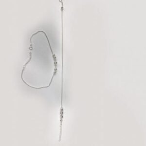 Cute Silver Anklet Pair