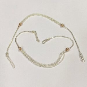 Classic Silver Anklet Pair