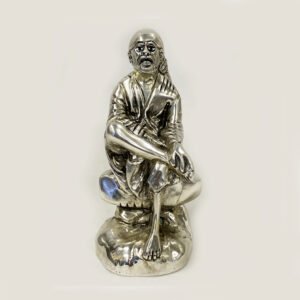 Pure Silver Sai Baba Idol | 3.2″ Ht