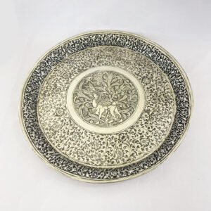 Fine Antique Silver Plated Round Tray | 14″ Dia