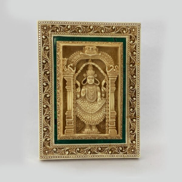 Goddess Padmavathi Hand Carved Idol Frame | 8 Inch
