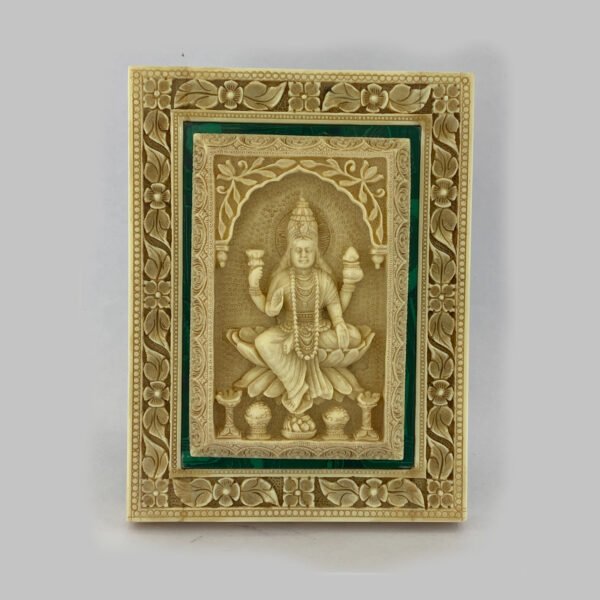 Laxmi Frame Hand Carved Ivory Look | 8 Inch