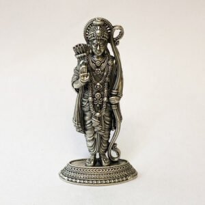 Pure Silver Lord Rama Idol or Miniature with fine details | 70 mm Ht