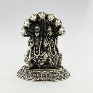 Silver Vishnu Laxmi with Sheshnag Umbrella | 65 mm Ht.