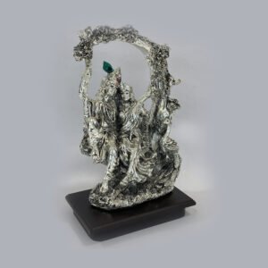 Silver Radha Krishna on Jhoola or Swing | 10 Inch
