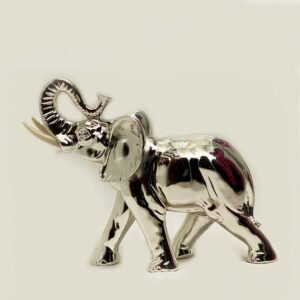 Large Silver Elephant in High Polish | 11.5″ Height