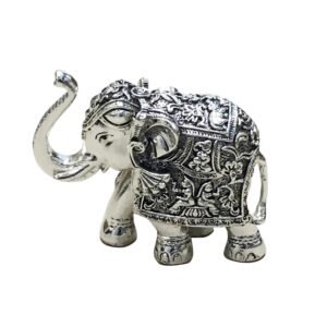 Silver Elephant for sale 4.5″ in Resin Silver