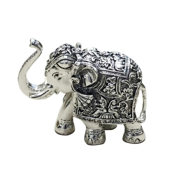 Silver Elephant for sale 4.5″ in Resin Silver